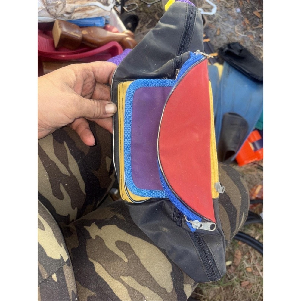 Retro Colorful 4 Pocket Fanny Pack